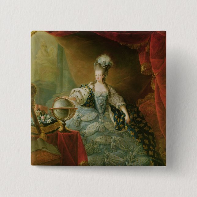Portrait of Marie Antoinette  Queen of France Button (Front)