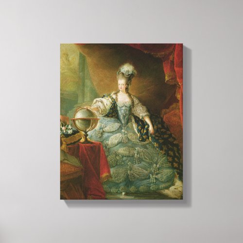 Portrait of Marie Antoinette  Queen of France Canvas Print