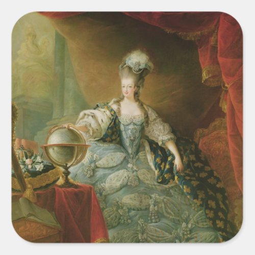 Portrait of Marie Antoinette  Queen of France Square Sticker