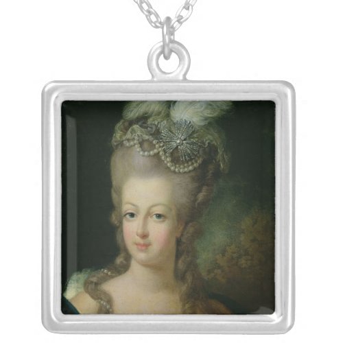 Portrait of Marie_Antoinette Silver Plated Necklace