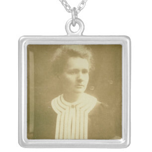 Portrait of Marie Curie Silver Plated Necklace