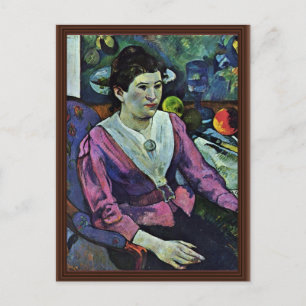 Portrait Of Marie Derrien Lagadu By Gauguin Paul Postcard