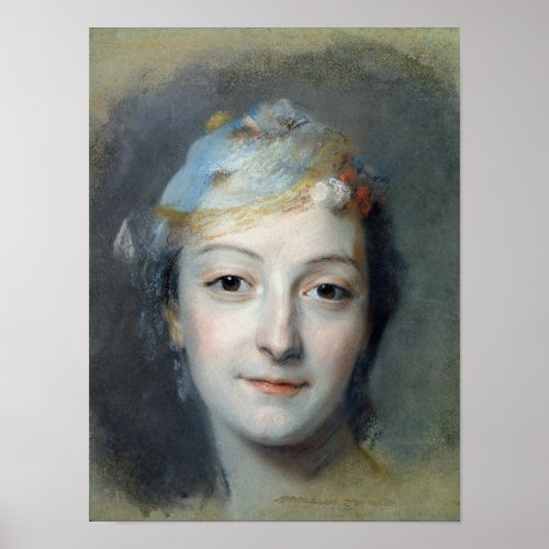 Portrait of Marie Fel 1757 Poster