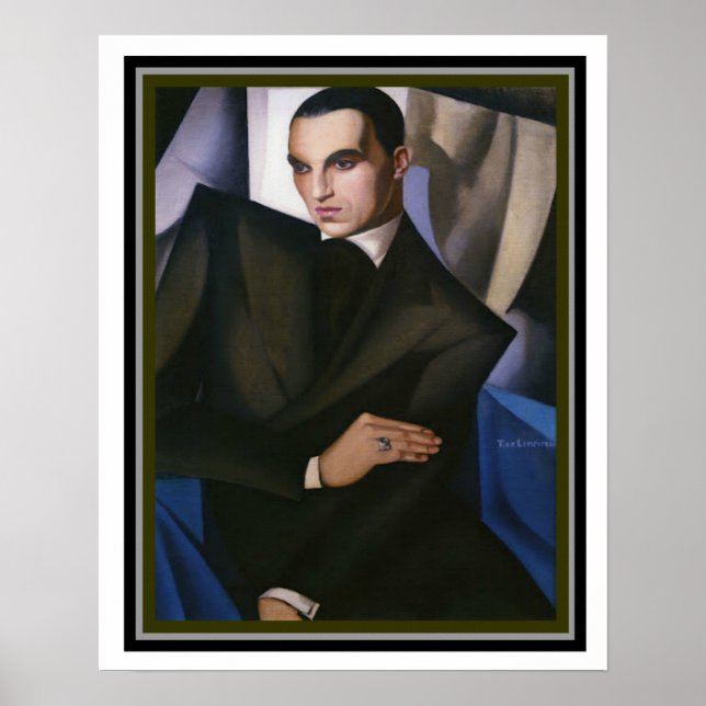 Portrait of Marquis Sommi, by Tamara de Lempicka, Poster (Front)