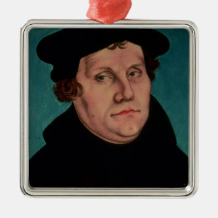 Portrait of Martin Luther, 1529 Metal Ornament