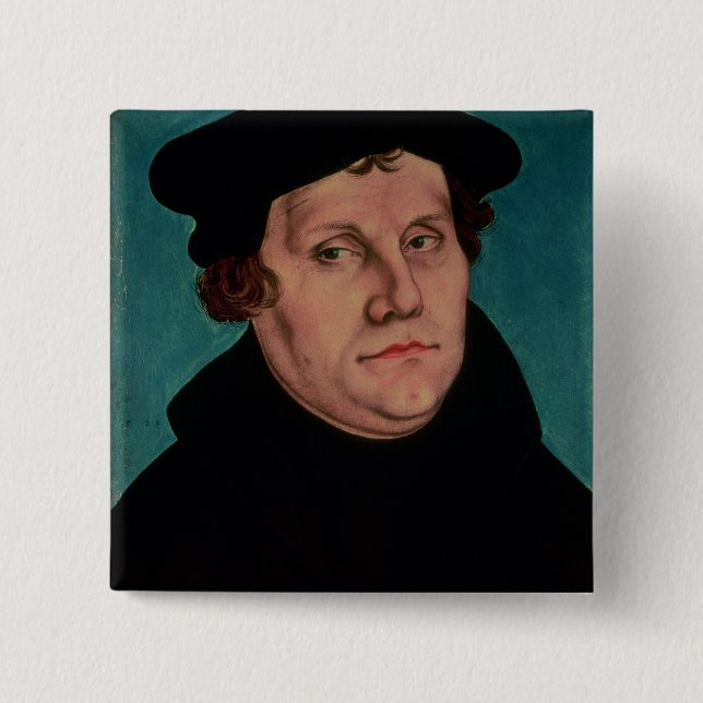 Portrait of Martin Luther, 1529 Pinback Button (Front)