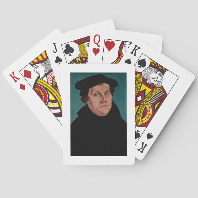 Portrait of Martin Luther, 1529 Poker Cards (Back)