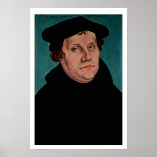 Portrait of Martin Luther 1529 Poster