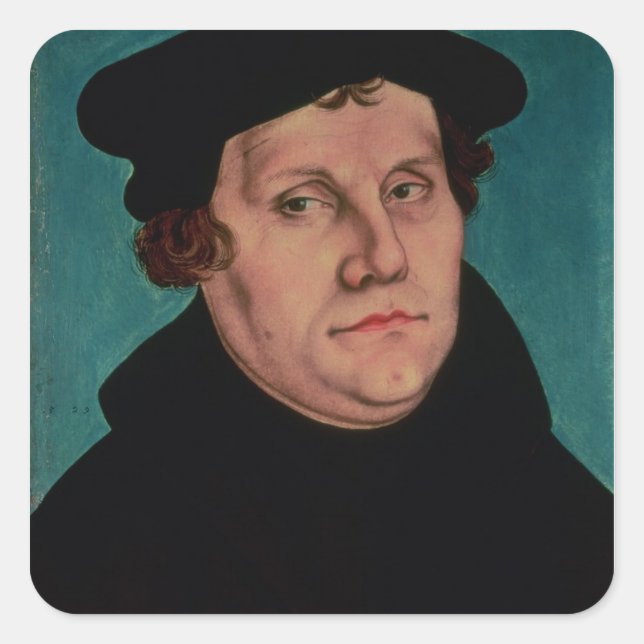 Portrait of Martin Luther, 1529 Square Sticker (Front)