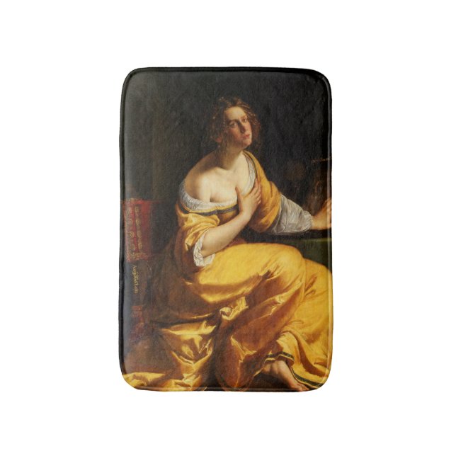 Portrait of Mary Magdalene (Artemisia Gentileschi) Bath Mat (Front Vertical)