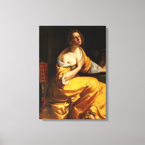 Portrait of Mary Magdalene Artemisia Gentileschi Canvas Print