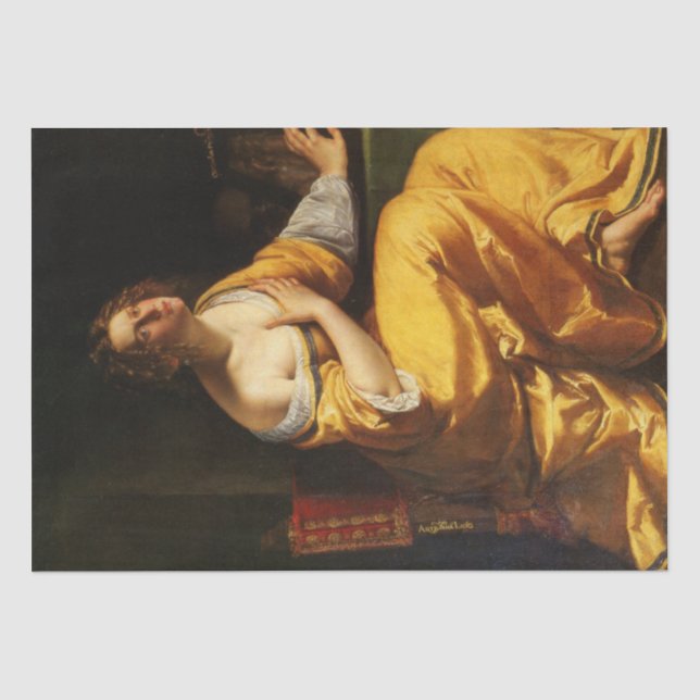 Portrait of Mary Magdalene (Artemisia Gentileschi) Tissue Paper (Front)