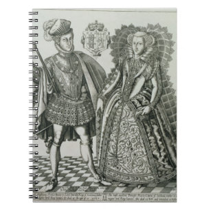 Portrait of Mary, Queen of Scots (1542-87) and Hen Notebook