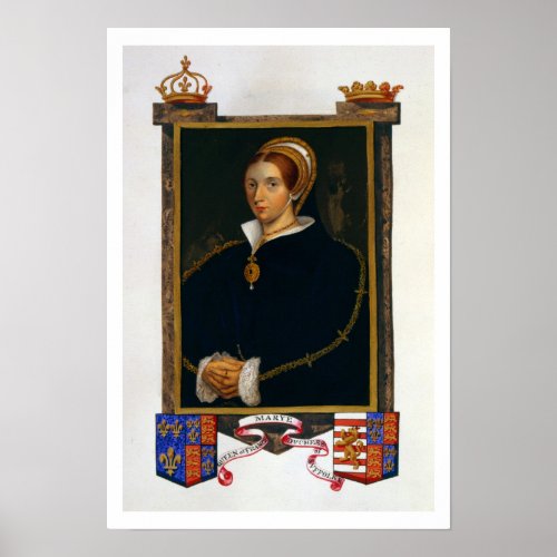 Portrait of Mary Tudor from Memoirs of the Court Poster