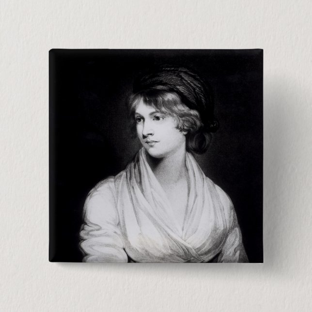 Portrait of Mary Wollstonecraft Godwin Button (Front)