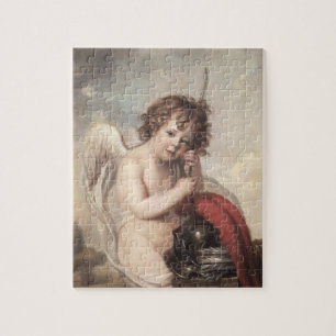 Portrait of Master Oswald Fawcett as Cupid (oil on Jigsaw Puzzle