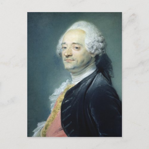 Portrait of Maurice Quentin de la Tour  1750 Postcard