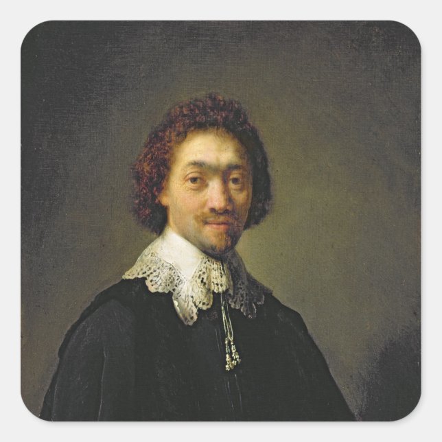Portrait of Maurits Huygens, 1632 Square Sticker (Front)