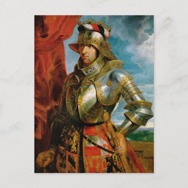 Portrait of Maximilian I Holy Roman Emperor Rubens Postcard (Front)