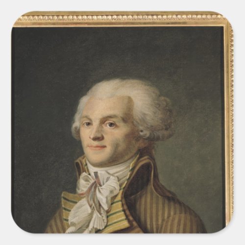 Portrait of Maximilien de Robespierre Square Sticker
