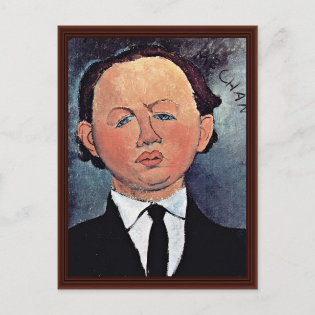 Portrait Of Mechanical By Modigliani Amedeo Postcard (Front)