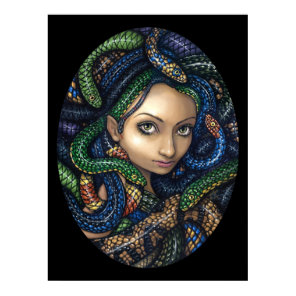 Portrait of Medusa gothic Art Print