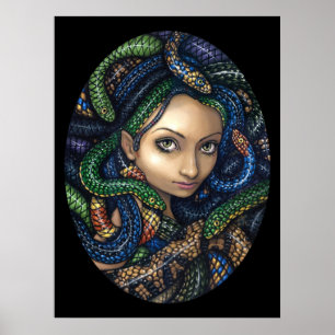 Portrait of Medusa gothic Art Print