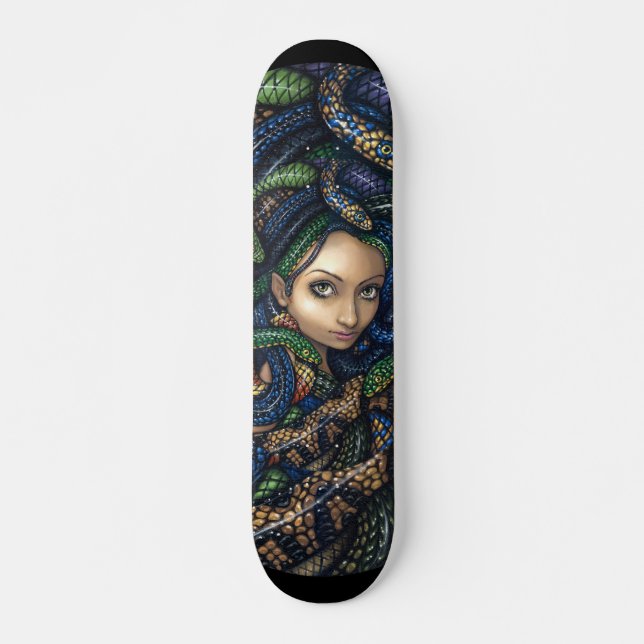 Portrait of Medusa SKATEBOARD snake mythology goth Deck (Front)