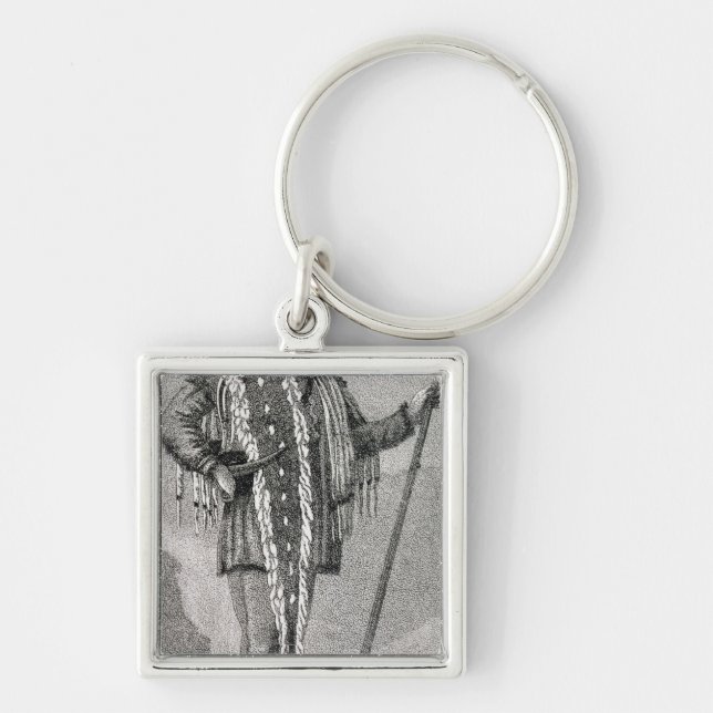 Portrait of Meriwether Lewis  engraved Keychain (Front)