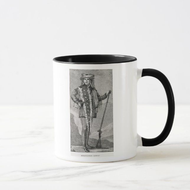 Portrait of Meriwether Lewis  engraved Mug (Right)
