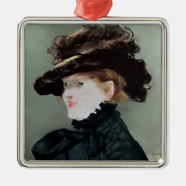 Portrait of Mery Laurent  1882 Metal Ornament (Front)
