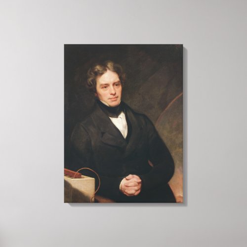 Portrait of Michael Faraday  1841_42 Canvas Print