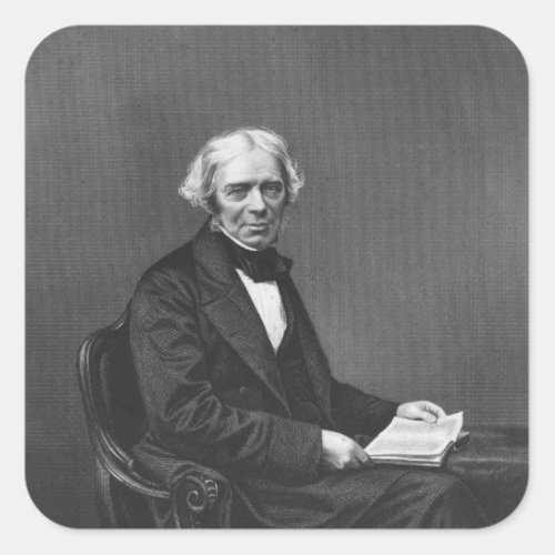 Portrait of Michael Faraday Square Sticker