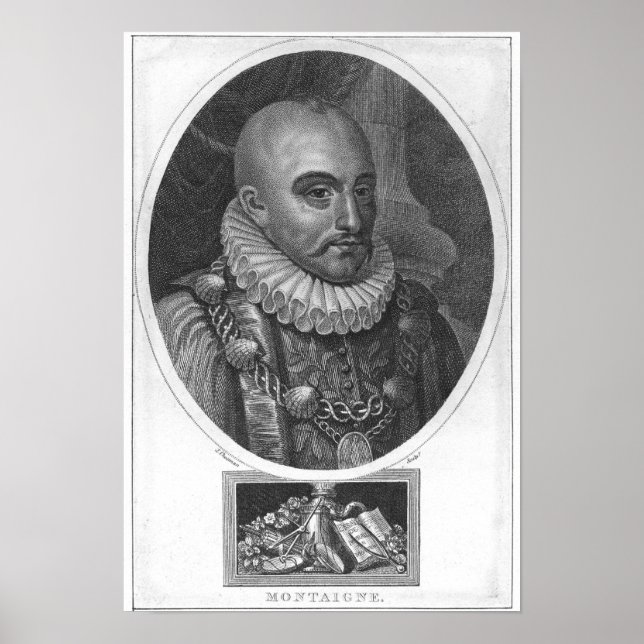 Portrait of Michel de Montaigne Poster (Front)