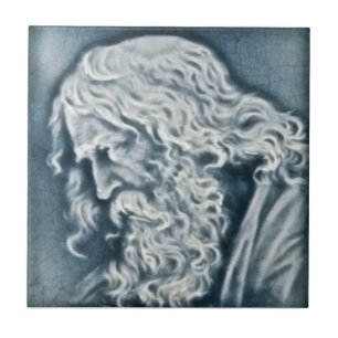 Portrait of Michelangelo Antique Tile Reproduction