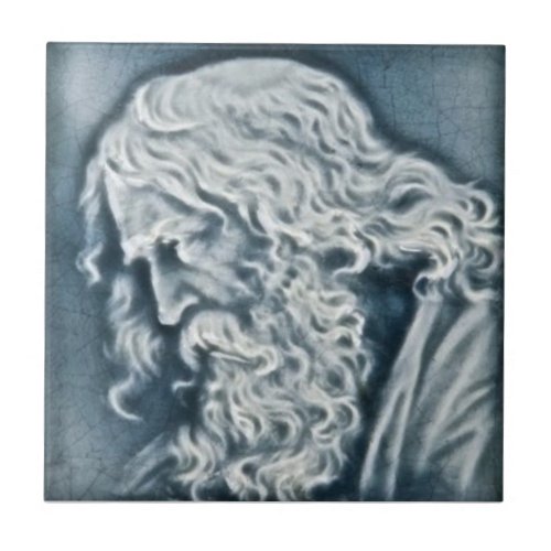Portrait of Michelangelo Antique Tile Reproduction