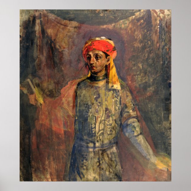 Portrait of Mikhail Kuzmin, 1911-12 Poster (Front)