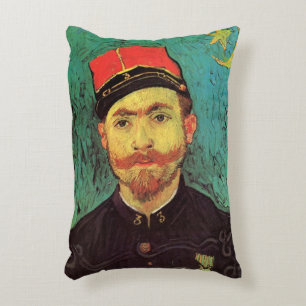 Portrait of Milliet, The Lover by Vincent van Gogh Accent Pillow