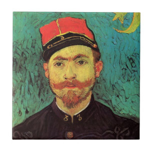 Portrait of Milliet, The Lover by Vincent van Gogh Ceramic Tile