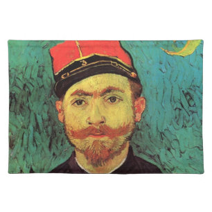 Portrait of Milliet, The Lover by Vincent van Gogh Cloth Placemat