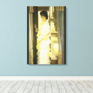 Portrait of Miss Lloyd by Tissot, Vintage Portrait Canvas Print