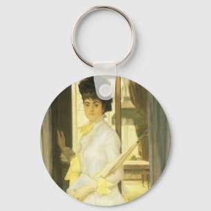 Portrait of Miss Lloyd by Tissot, Vintage Portrait Keychain