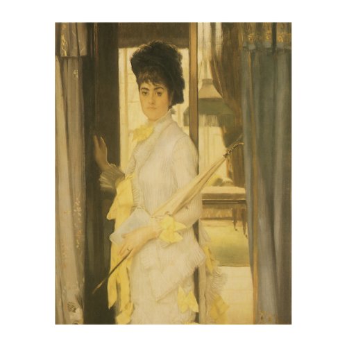 Portrait of Miss Lloyd by Tissot Vintage Portrait Wood Wall Art