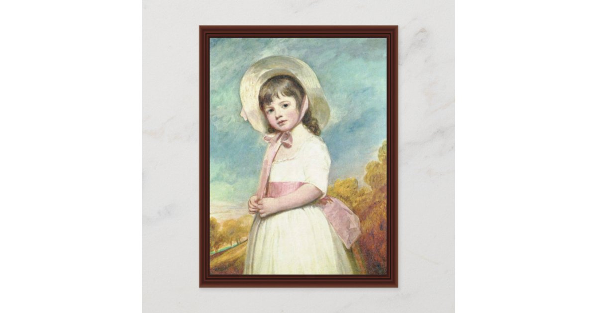 Portrait Of Miss Willoughby By George Romney Postcard | Zazzle
