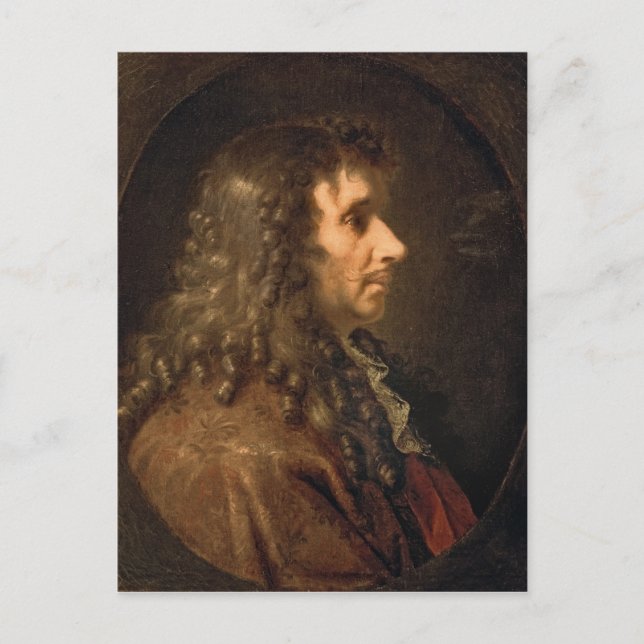 Portrait of Moliere  1660 Postcard (Front)