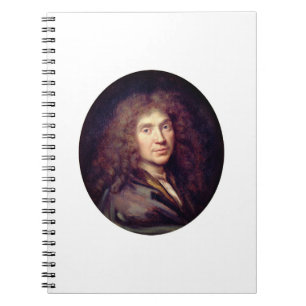 Portrait of Molière by Pierre Mignard (c. 1658) Notebook