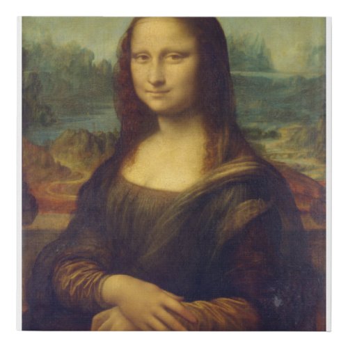 Portrait of Mona Lisa del Giocondo by Leonardo da  Faux Canvas Print