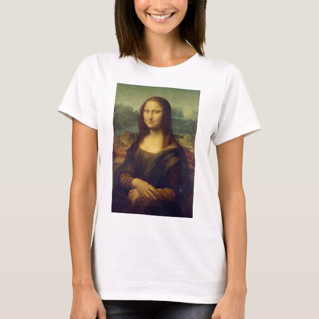 Portrait of Mona Lisa del Giocondo by Leonardo da  T-Shirt (Front)