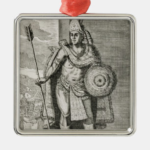 Portrait of Montezuma II Metal Ornament