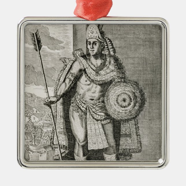 Portrait of Montezuma II Metal Ornament (Front)